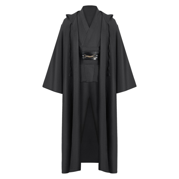 Mub- Obi wan Kenobi Premium Quality Cosplay Costume black Jedi Robe from Star the Wars for Lightsaber Dueling Black G Black M