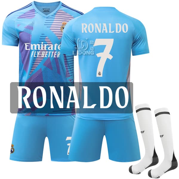 Gos- 2425 Real Madrid Sininen Jalkapallopaita Paita 7 RONALDO #28