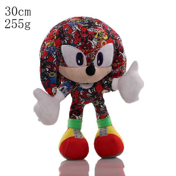 Gos- Ny sonic överljudsmus plyschleksak Tarsnak igelkott figur för barns presenter 30cm camouflage red