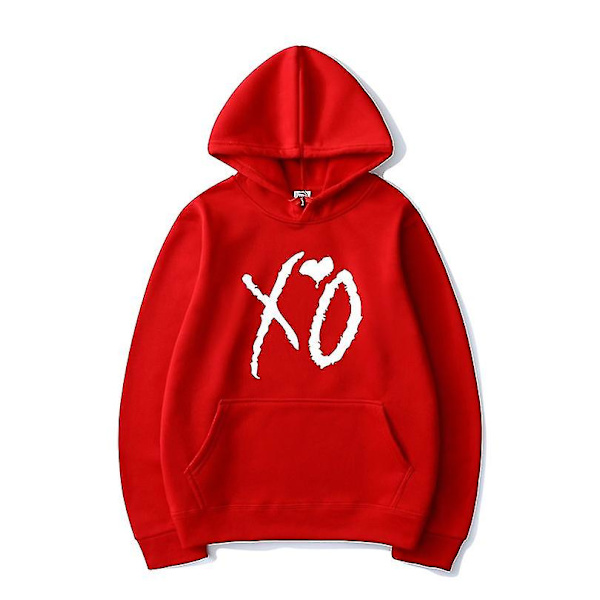 The Weeknd trykte hættetrøjer Xo ode Print hættetrøje Herrer Kvinder Harajuku Hip Hop Pullover Hoodie Toppe .i Sort Black M