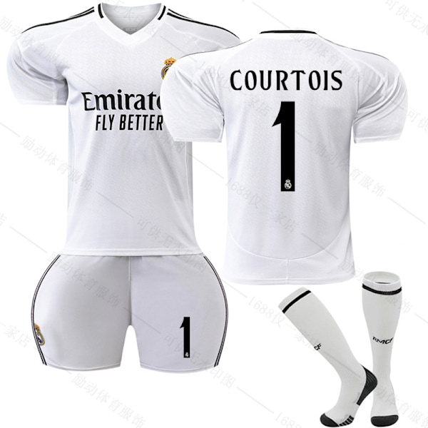 Gos- 2425 Real Madrid Hemma Fotbollströja Korrekt Upplaga 1 COURTOIS M