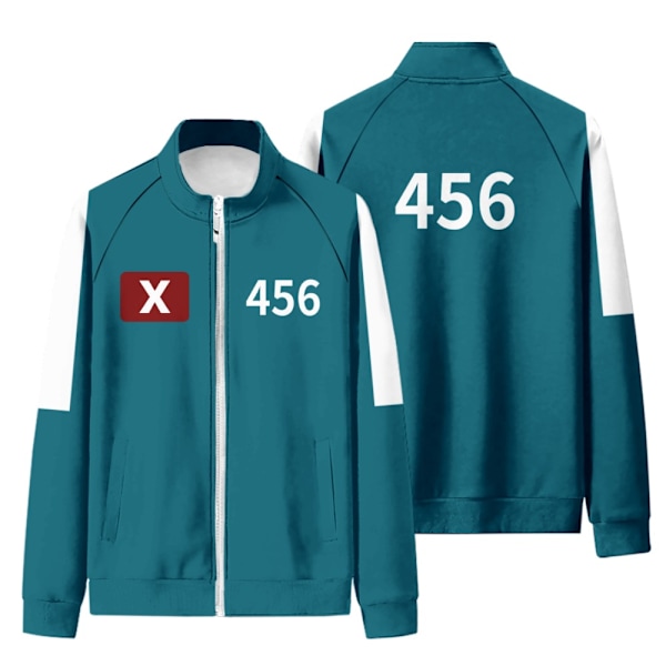 Gos- Squid Game 2 Jacket sweatshirt + trousers set blue Blå 456 2XL