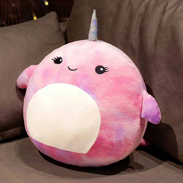 Mub- Squishmallow-sarja Yksisarvinen lila kissa häikäisevä sianukke Pieni lentävä lohikäärmeenukke G Purple round eye 40cm 400g