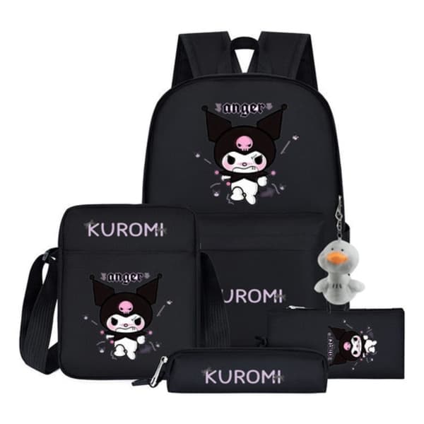 2023 Anime Surrounding Kuromi, söt K skolryggsäck 5 Backpack