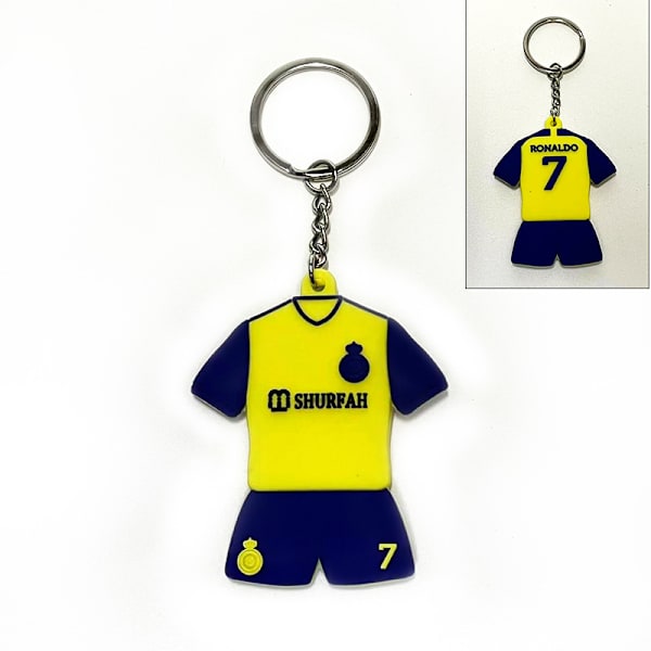 Gos- Fotballklubb Verdensmesterskap Landslag Emblem PVC Mini Trøye Nøkkelring Riyadh Ronaldo