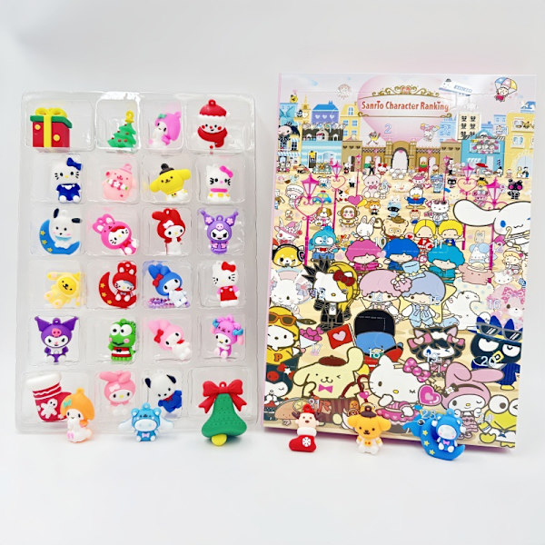 Gos - Tegnefilm Jul Sanrio Nedtællingskalender Blind Box Hål Loafer Taske Blind Box 24