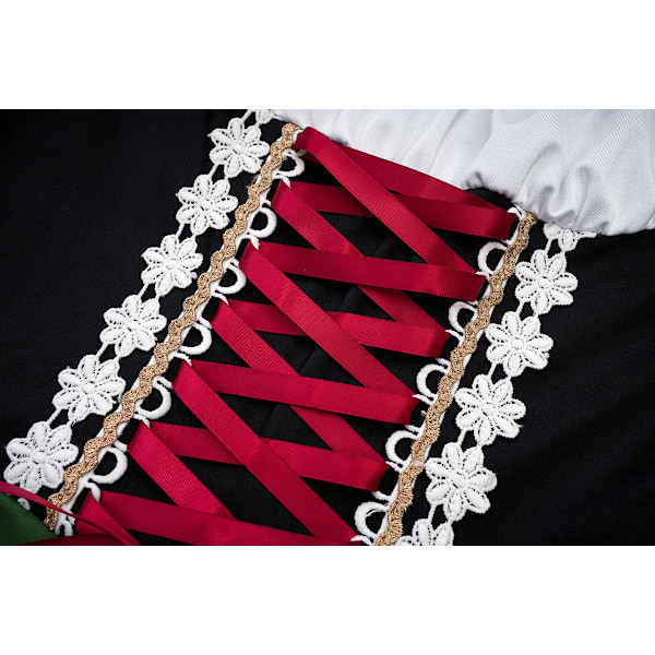 Gos- 2024 New Halloween Beer Girl Dress Shapesome Stage Show Costume Maid Dress red M