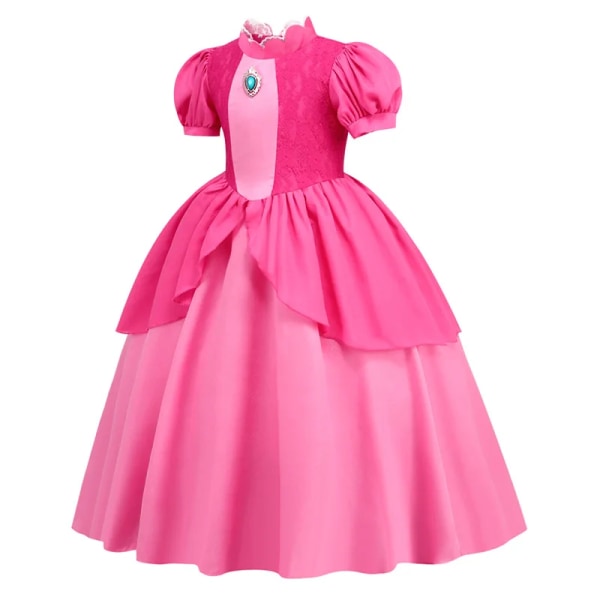 Mub- Barn Prinsesse Dress UP Halloween Jul Festdrakt Super Brothers Kostyme For Jenter Fest D G 1 Size 130cm=6-7Years