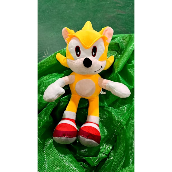 Gos- Ny sonic överljudsmus plyschleksak Tarsnak igelkott figur för barns presenter 30cm yellow lightning bolt