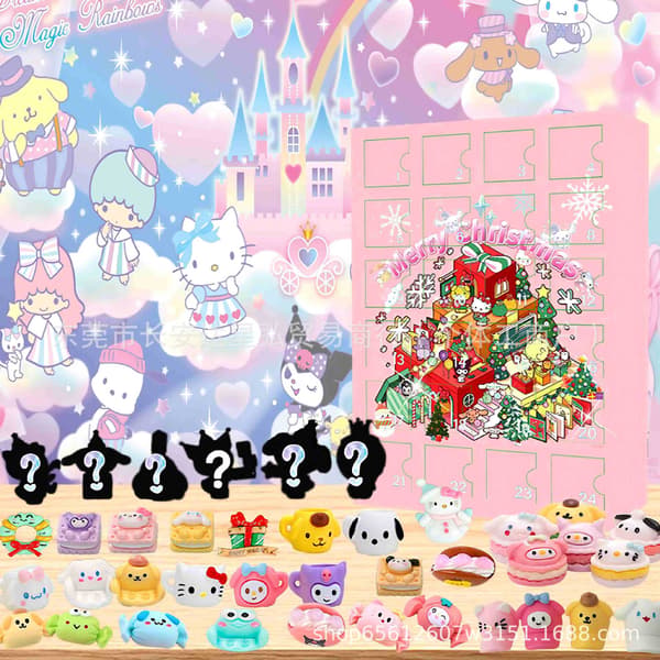 Gos- 2024 Ny Sanrio NedtÃ¦llingsdatoboks 24 huller juleblindboks 2