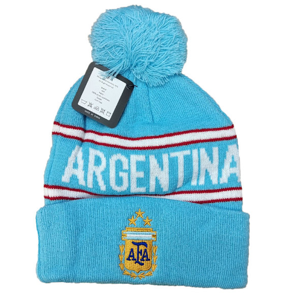 Gos- Vinter kald og varm fotballsupporter strikket brodert lue Argentina