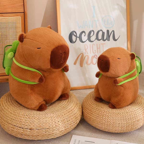Gos- Kapibara bamse plys legetøj pude Turtles 23cm