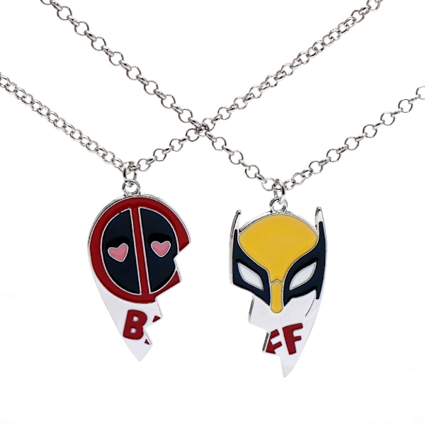 Gos- Elokuva Deadpool & Wolverine Deadpool 3 Luova Persoonallisuus Punainen ja Keltainen Ommeltu Kaulakoru 2