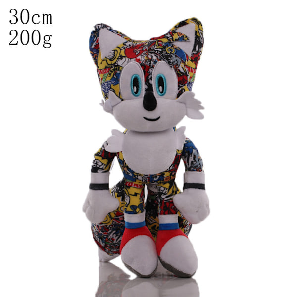 Gos- Ny sonic överljudsmus plyschleksak Tarsnak igelkott figur för barns presenter 30cm camouflage yellow