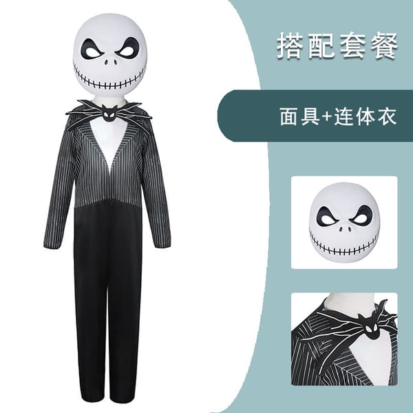 Gos- halloween julafton skrÃ¤ck jack cos pojkar och flickor boy M (115cm-125cm)