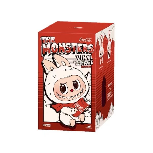 Labubu Macaron Monster Nøkkelring Det spennende monsteret Macarons Vinyl Face Plysj Nøkkelringer Kunst Samleobjekter Leker Gaver for bar cola Färg Slumpmässig