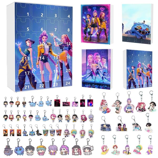 Kpop Demon Hunters Huntrix Julekalender Mareridtsnedtællingsboks 1 Size as picture