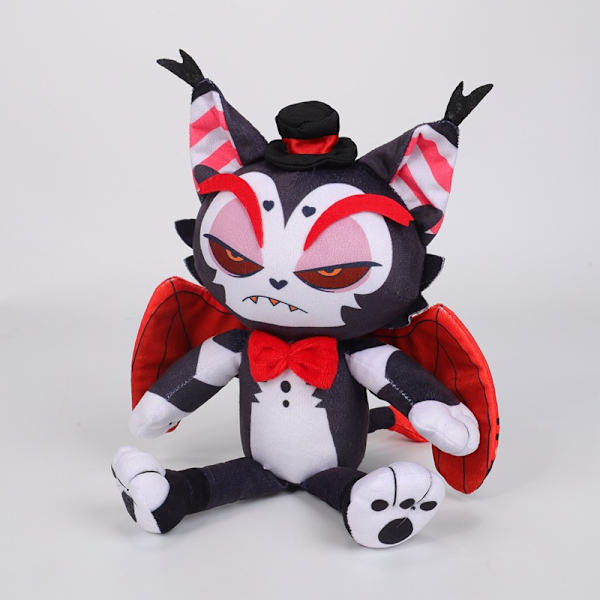 Gos- Hazbin Doll Clown Plush Toys Red wings love eyebrow doll 30cm