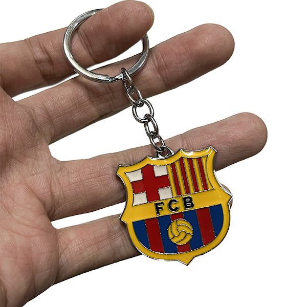 Gos- Fotballag emblem farget legering nøkkelring Barcelona