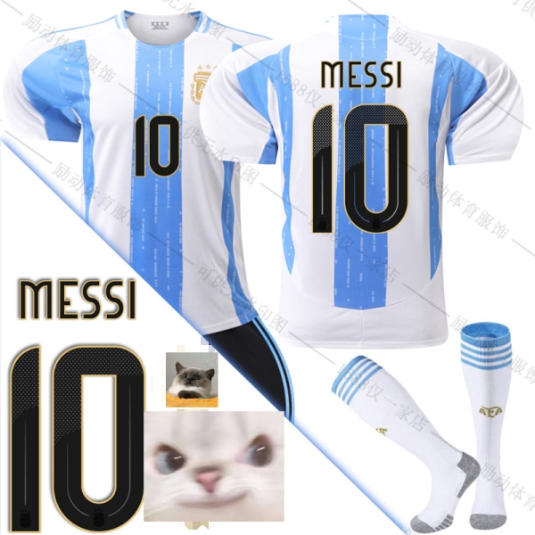 Gos- 2425 Argentina hemmatröja Ny nummer 10 Messi 24