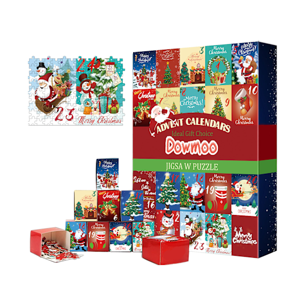 Gos - Jule-adventskalender puslespil jule-nedtælling kreative legetøj til at hænge dekorative gaver