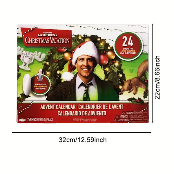 Gos - National Lampoon 2024 julekalender med 24 gaver og nedtællingstilbehør