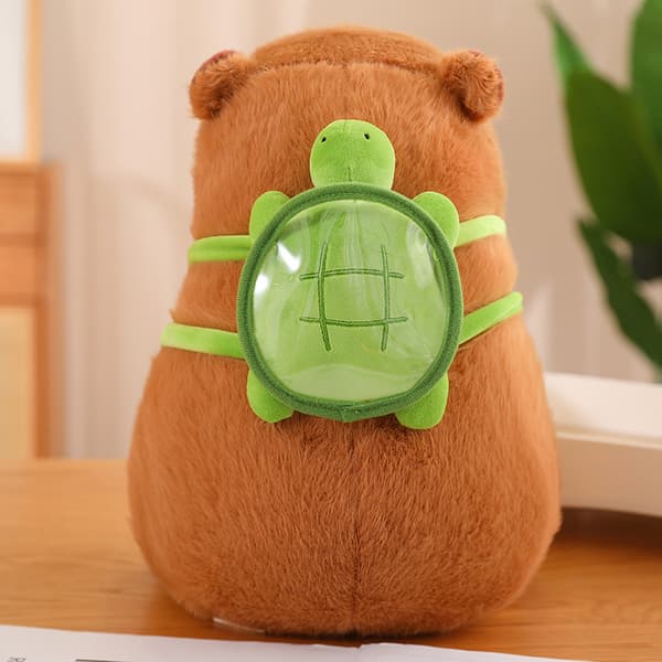 Gos- Kapibara dukke plys legetøj pude Turtles 33cm