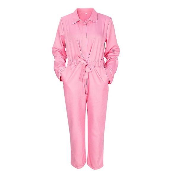 Mub- Fitspi Live Version Movie Cosplay Tøj Populære Film Og Tv-Roller Cosplay Tøj Pink Jumpsuit Suit Barbie Jumpsuit G Barbie jumpsuit M