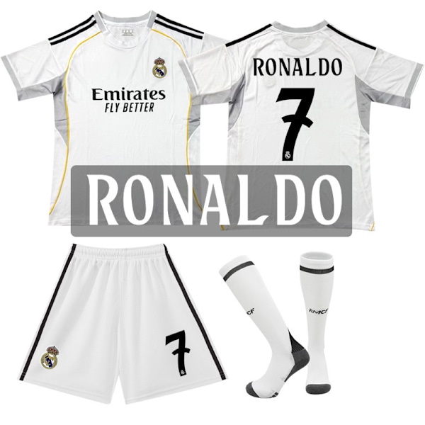 Gos- 2526 Nytt hjem for Real Madrid Fotballdrakt Trøye 7 RONALDO #L