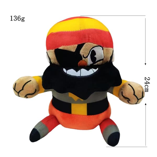 Gos- Cuphead Show Barn Docka Cuphead Seikkailu Teko-Kuppikuningas Pehmolelu Captain Hawke