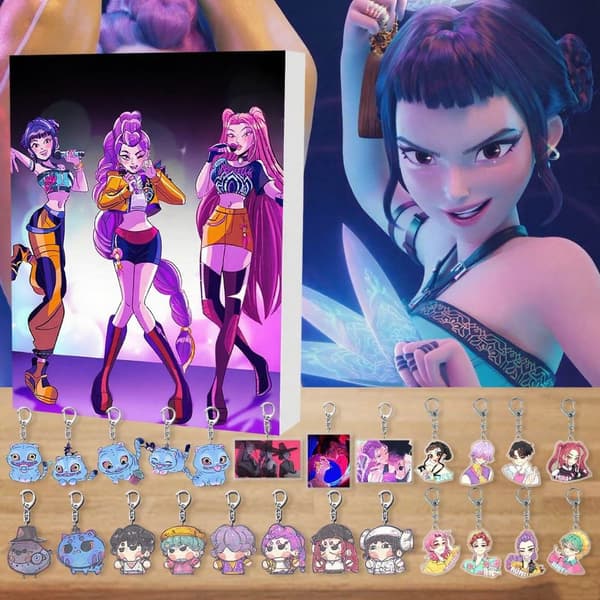 Kpop Demon Hunters Huntrix Jul Adventskalender Mardrömsnedräkningsbox 3 Size as picture