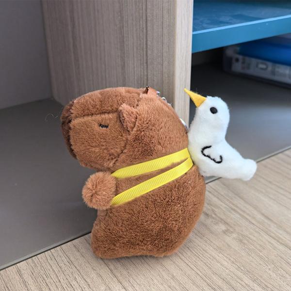 Gos- Capibara plysj vedhæng capybara sød ornament nøglering Back seagull 13CM