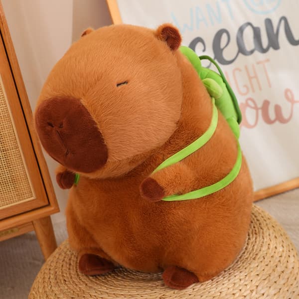 Gos- Kapibara bamse plys legetøj pude Turtles 23cm