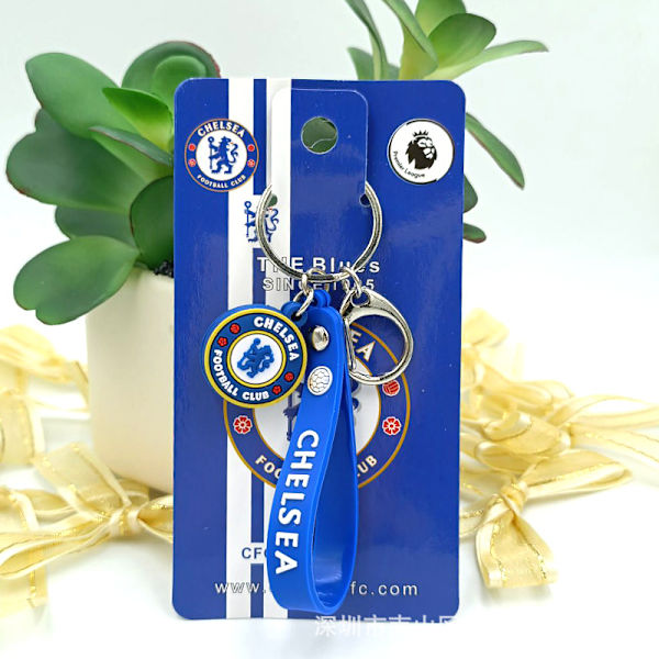 Gos- Fodboldfans PVC Nøglering C spænde reb Bold mærke fan nøglering Chelsea
