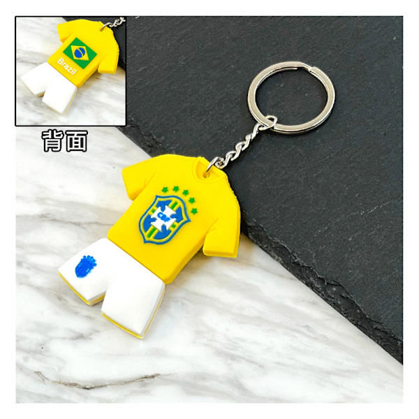 Gos- Jalkapallon seurajoukkueiden maailmanmestaruuskilpailujen maajoukkueen tunnus PVC Mini Jersey Avainperä Brazil