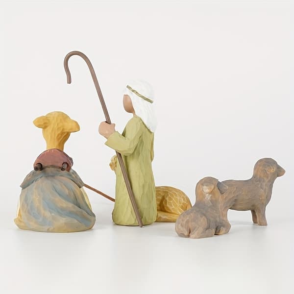 Gos- Hyrde og hest Juleoppsett pyntegjenstander julekrybbe jesus dekorasjon