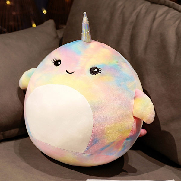 Mub- Squishmallow-sarja Yksisarvinen lila kissa häikäisevä sianukke Pieni lentävä lohikäärmeenukke G Color round eye 40cm 400g