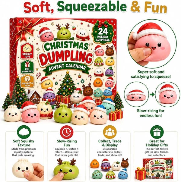 Jule Squishies Adventskalender 2026 Baozi Christmas Countdown Blind Box 2