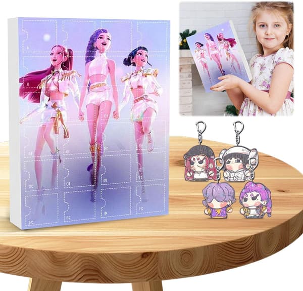 K-pop Demon Hunters Akryl Adventskalender Set - 24 dagar överraskningspresentförpackning för fans och barn E