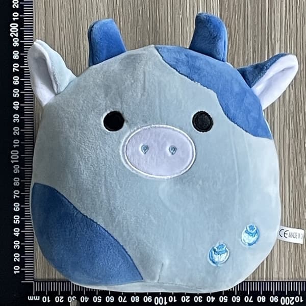Gos- Squishmallow plyschleksak djur kudde enhÃ¶rning uggla elefant 20cm blue cow
