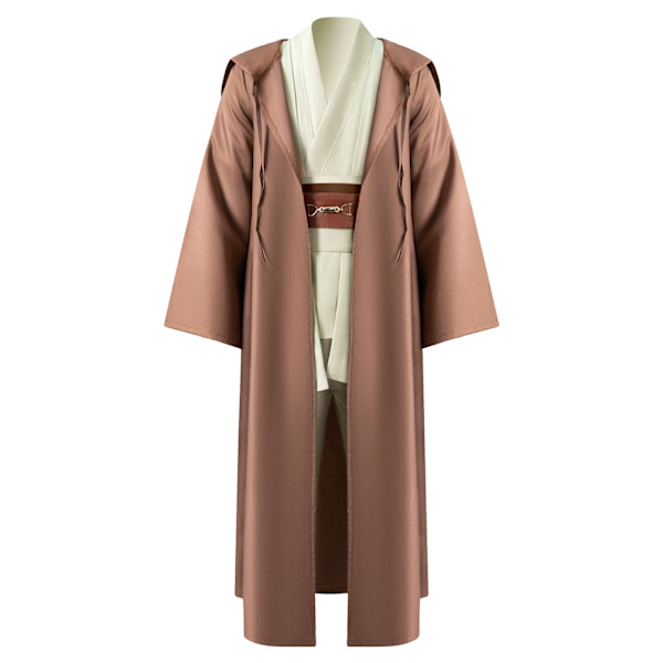 Mub- Obi wan Kenobi Premium Quality Cosplay Kostume sort Jedi Robe fra Star the Wars til Lightsaber Dueling Sort Black M