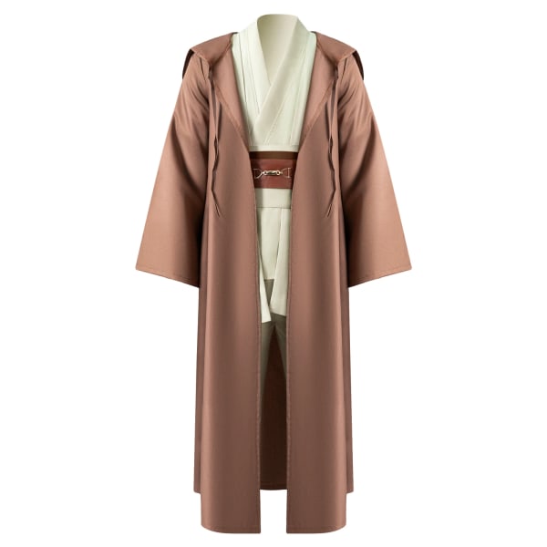 Mub- Obi wan Kenobi Premium Quality Cosplay Kostyme Brun Jedi Robe fra Star the Wars for Lightsaber Dueling Brun Brown L
