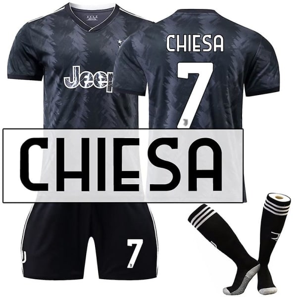 22-23 Juventus Kits Fotballdrakt for voksne treningsdrakt CHIESA 7 XS G