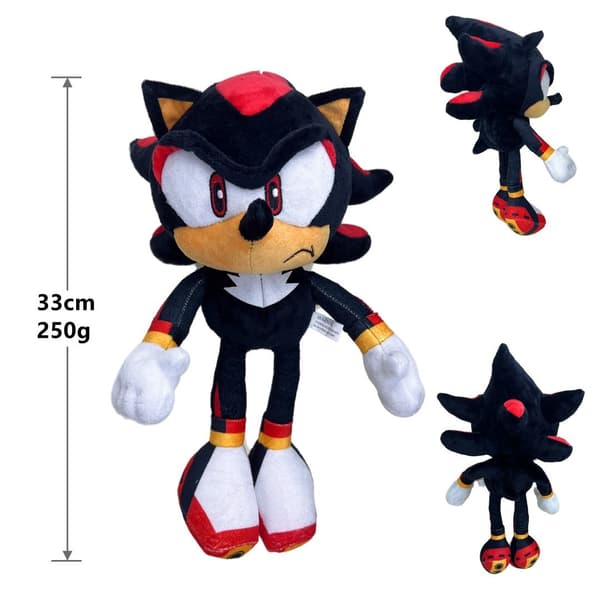 Gos- 2025 Sonic Pindsvin Plys Legetøjsfigur Rygsæk black