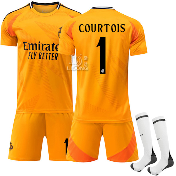 Gos- 2425 Real Madrid Vieraspaita Setti Oranssi 1 COURTOIS #XS