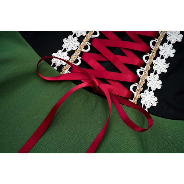 Gos- 2024 Uusi Halloween-oluttyttömekko Muotoileva lavanäytöspuku Palvelijattaren mekko red M