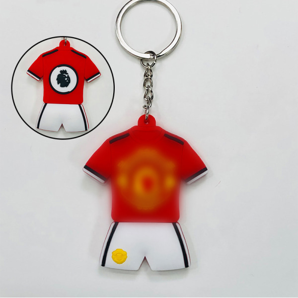 Gos- Football Club World Cup National Team Emblem PVC Mini Jersey Keychain Manchester United