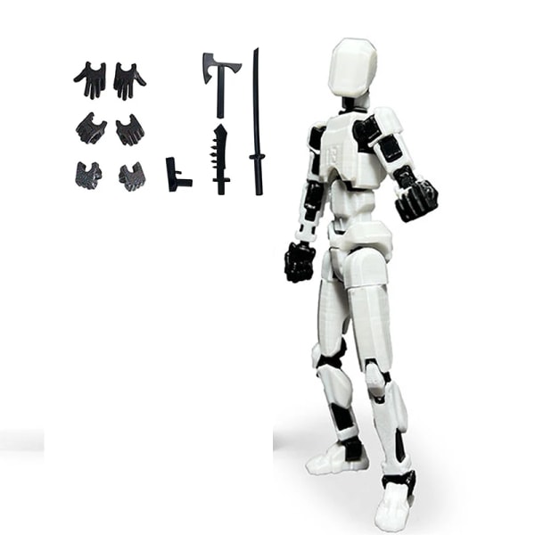 Titan Robot Action Figur 3D printed med full artikulation för Stop Motion Animation 13 Action Figur Dummy A4