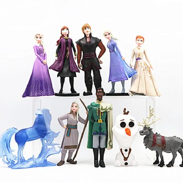 Disney Frozen Snow Queen Elsa Anna Pvc Actionfigurer Olaf Kristoff Sven Anime Dockor Figurer Modell Leksaker För Barn Presenter A05