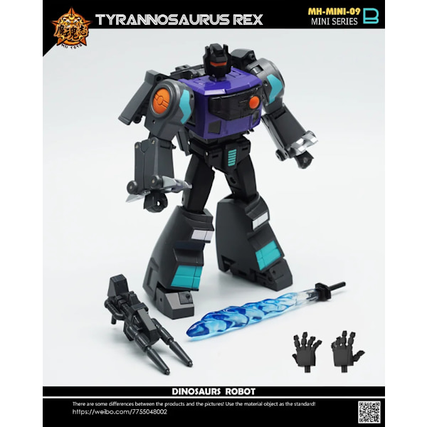 【I LAGER】 MHZ LEKSAK Transformation MHZ MINI09 MH-MINI-09B MINI09B MH-MINI-09C MINI09C Grimlock actionfigurleksaker med bonus MINI09B